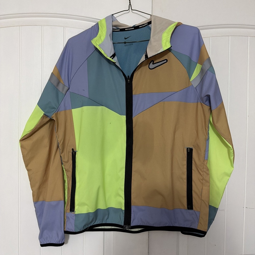 Nike Wild Run Windrunner Colorblock‎ Patchwork Jacket Multicolor Men's Med RARE